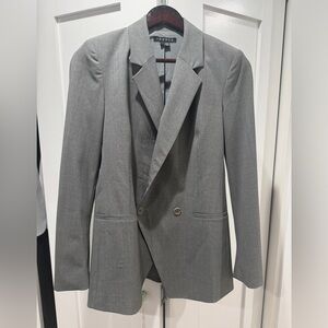 Theory Blazer Gray Wool Slim Fit Tailored